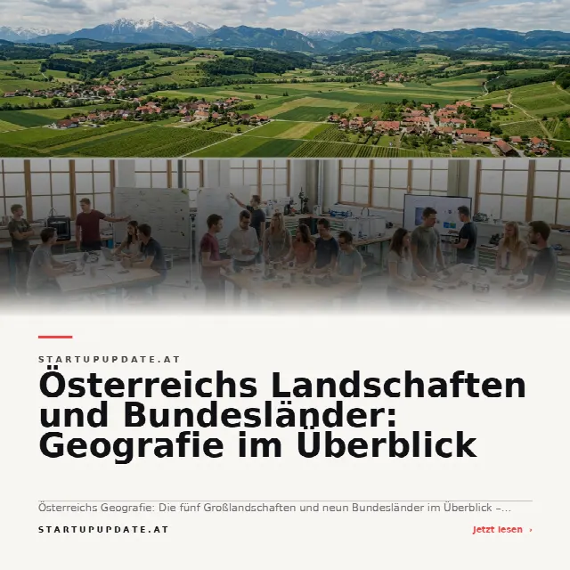 Share-Card fuer Österreichs Landschaften und Bundesländer: Geografie im Überblick